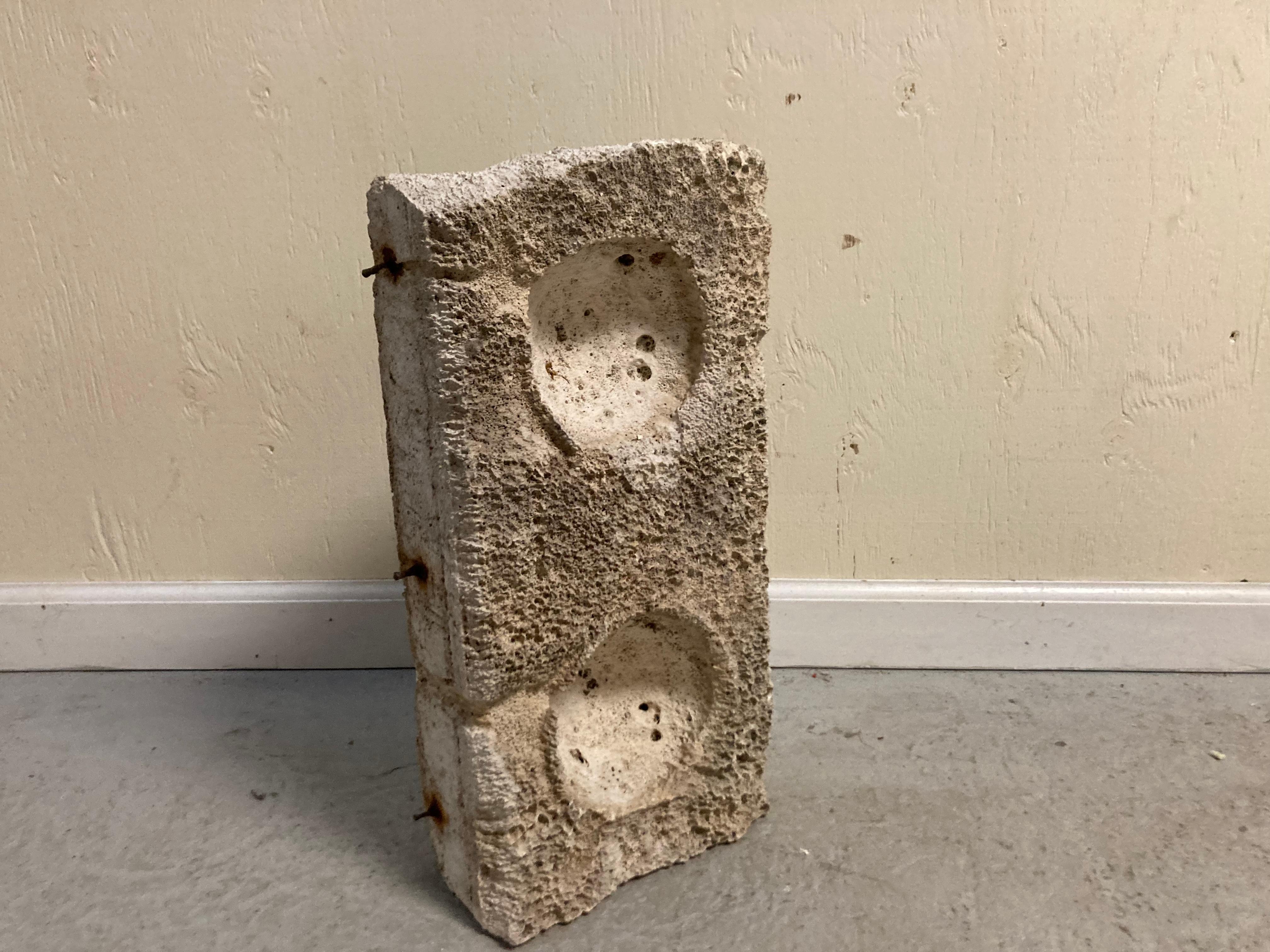 American Industrial Era Cast Stone Mould Element Used as an Ikebana Tray For Sale