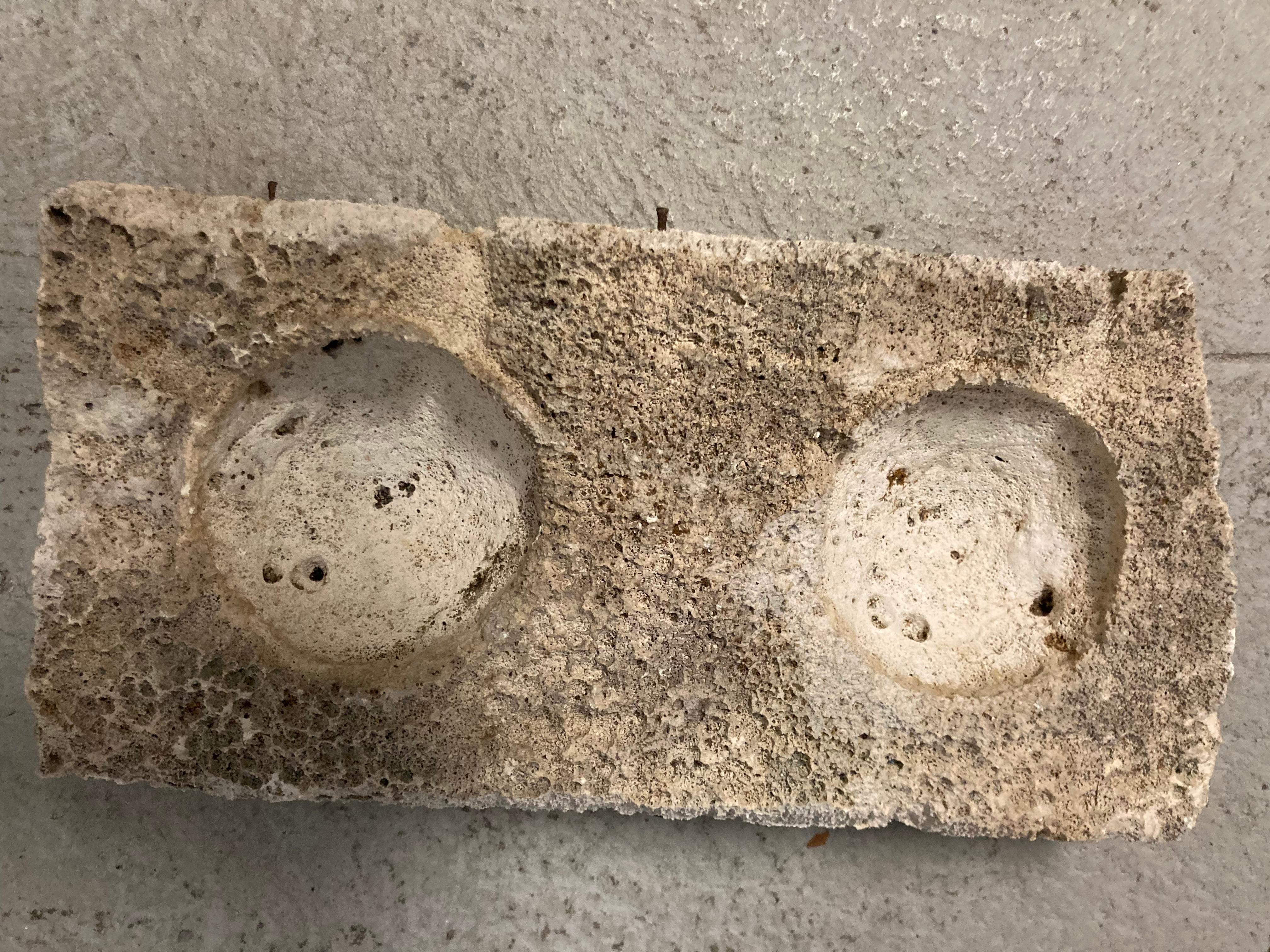 Industrial Era Cast Stone Mould Element Used as an Ikebana Tray For Sale 2