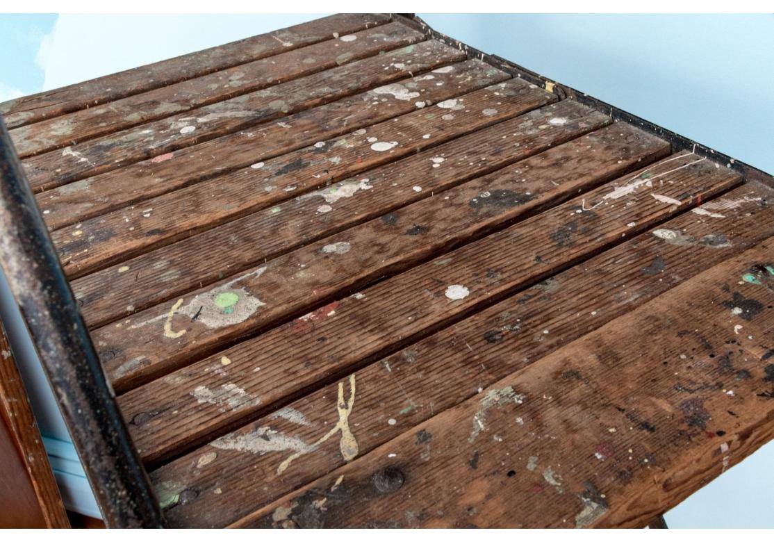 Industrial Era Folding Platform Ladder For Sale 8