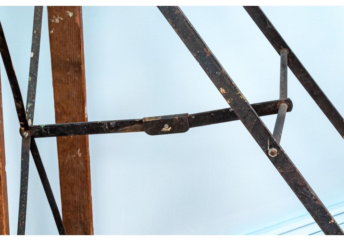 Industrial Era Folding Platform Ladder For Sale 2