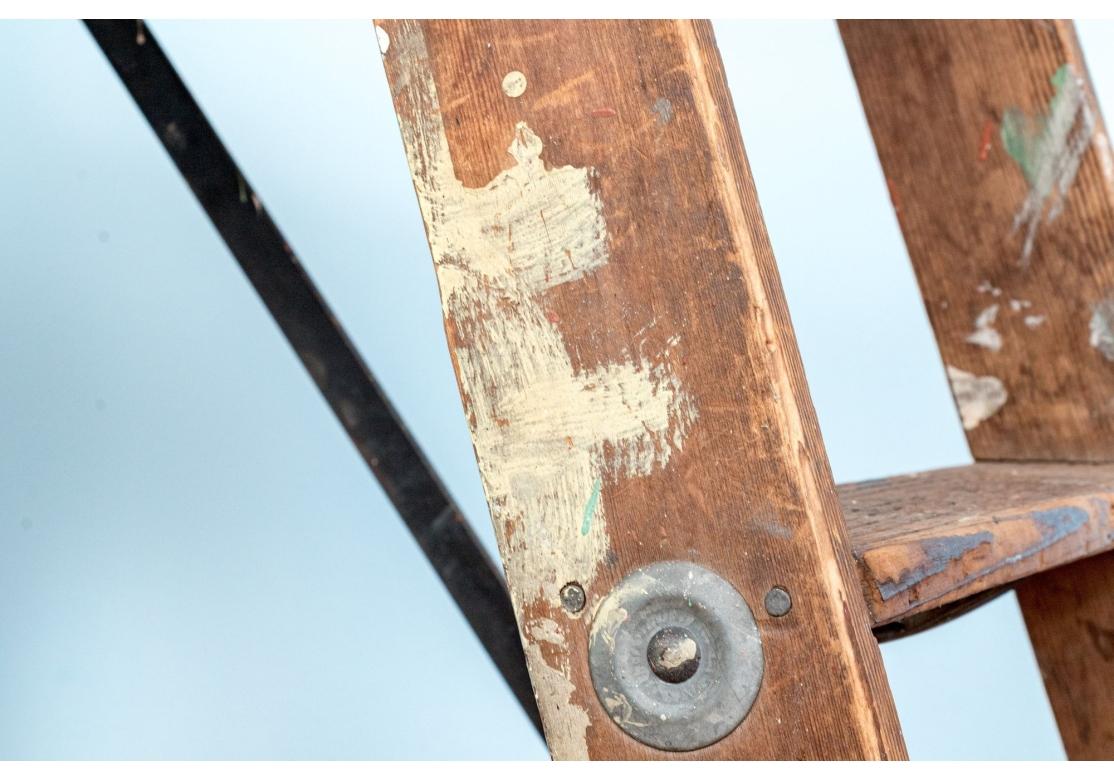 Industrial Era Folding Platform Ladder For Sale 3
