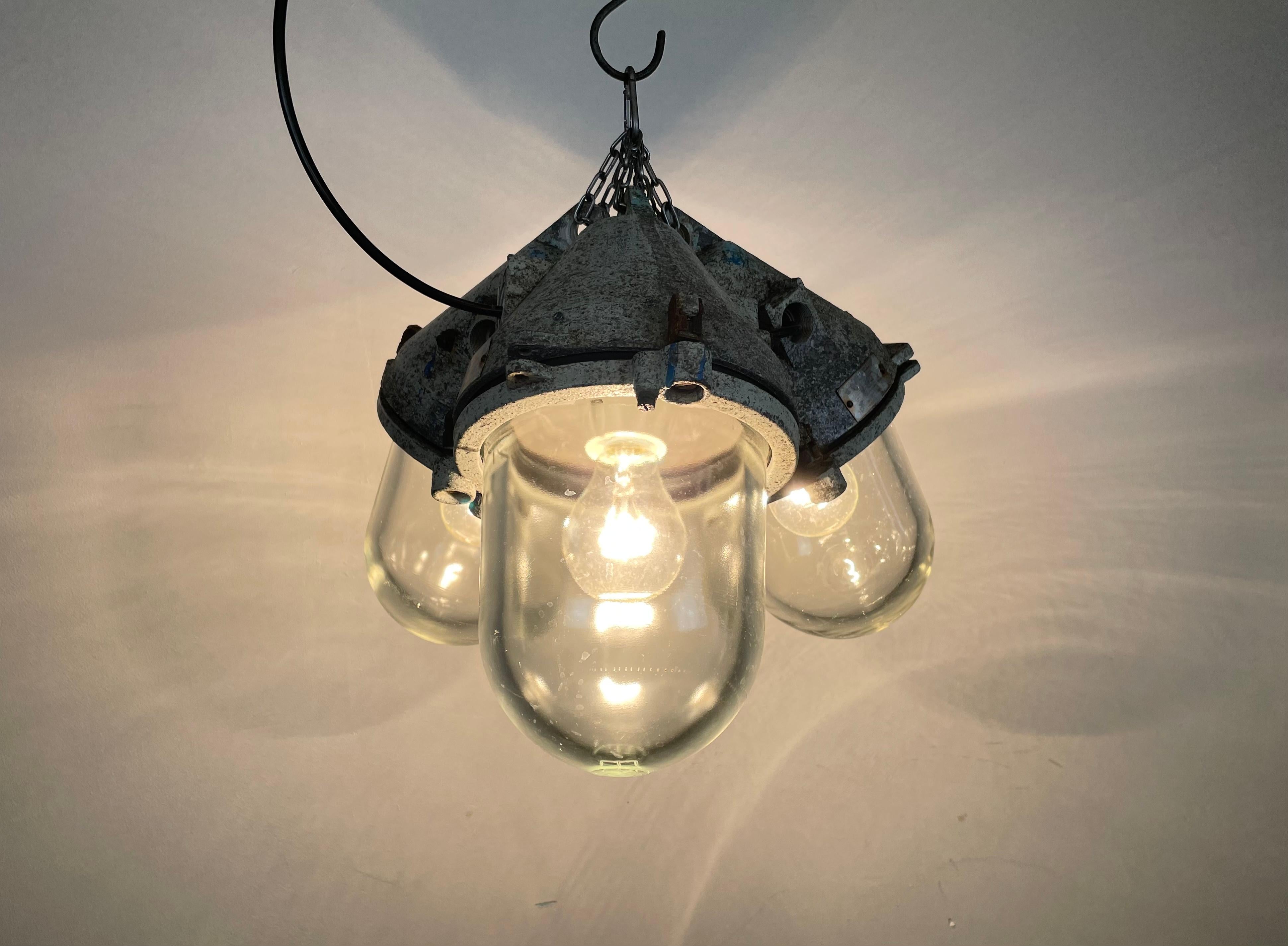 Industrial Explosion Proof Chandelier, 1970s For Sale 4