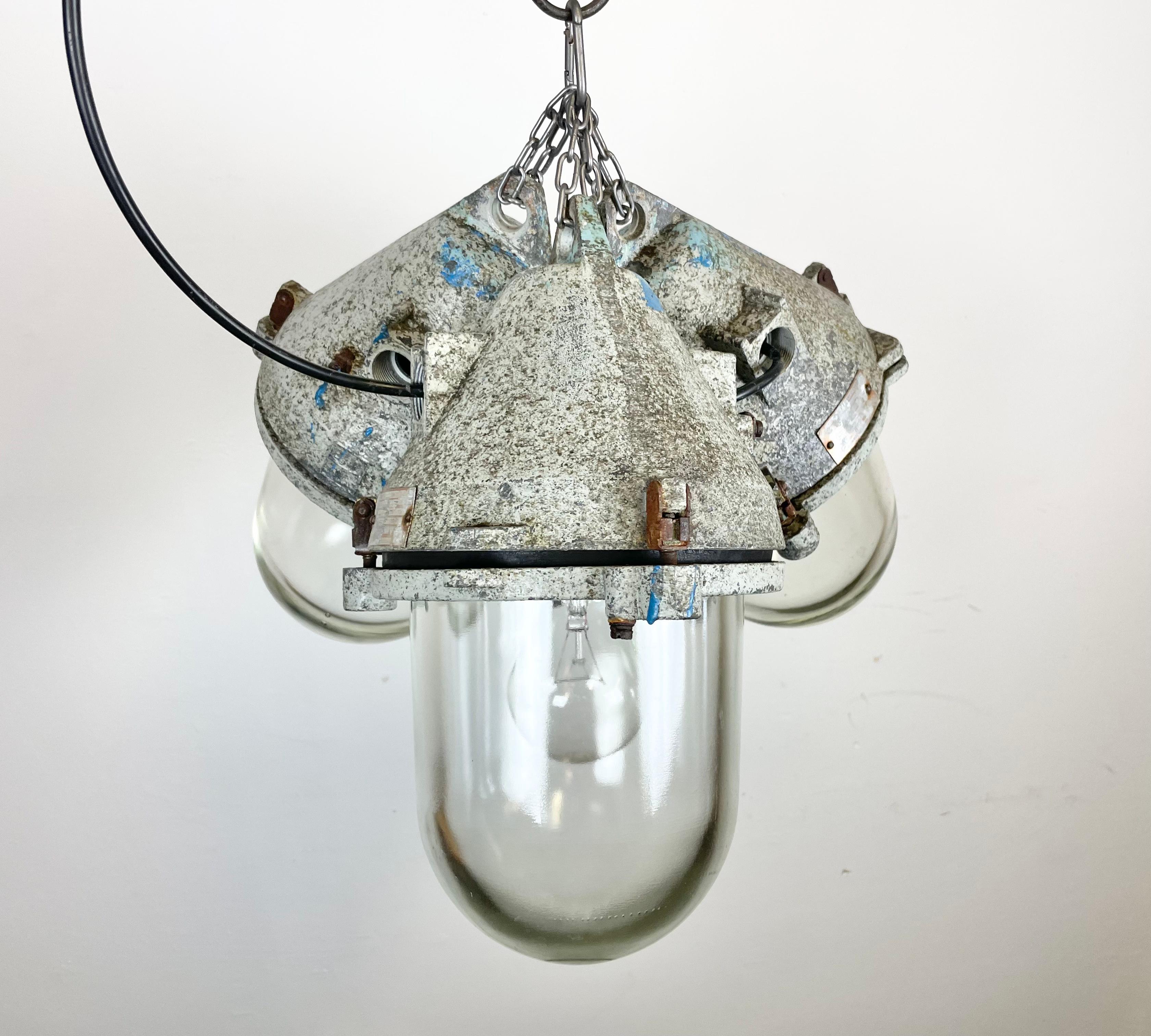Industrial Explosion Proof Chandelier, 1970s For Sale 1
