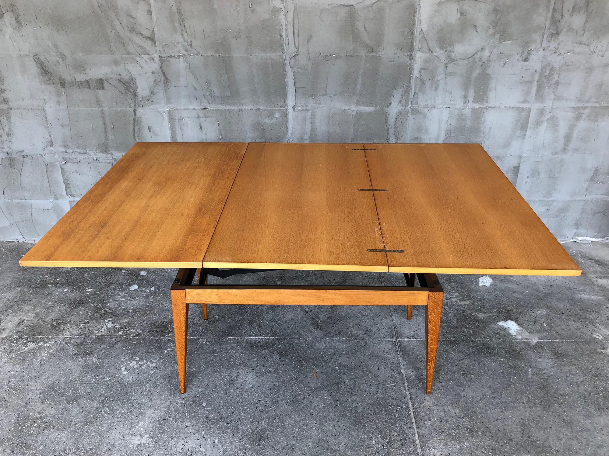 Industrial Extendable Table by Albert Ducros, 1950s For Sale 4