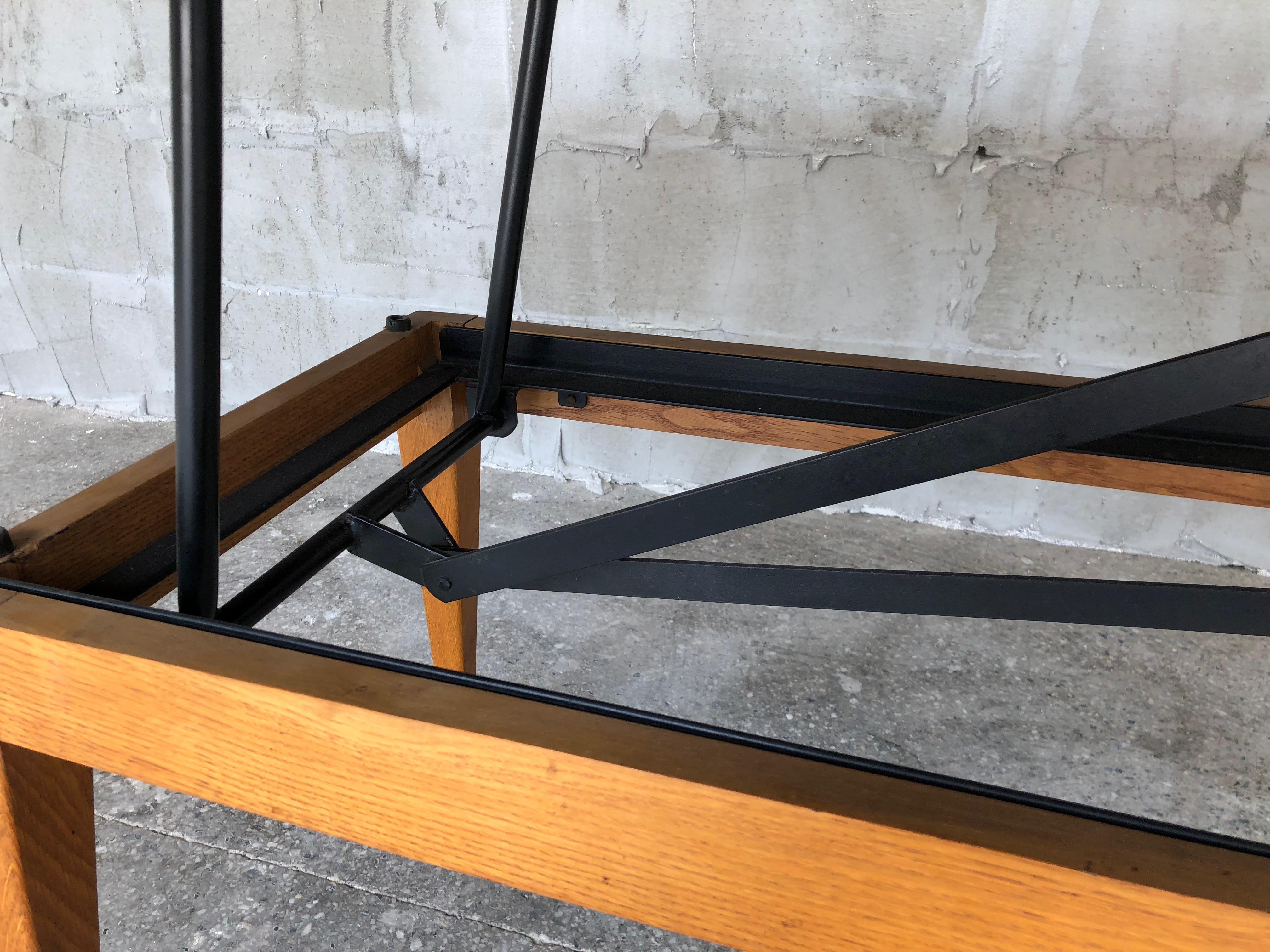 Industrial Extendable Table by Albert Ducros, 1950s For Sale 8