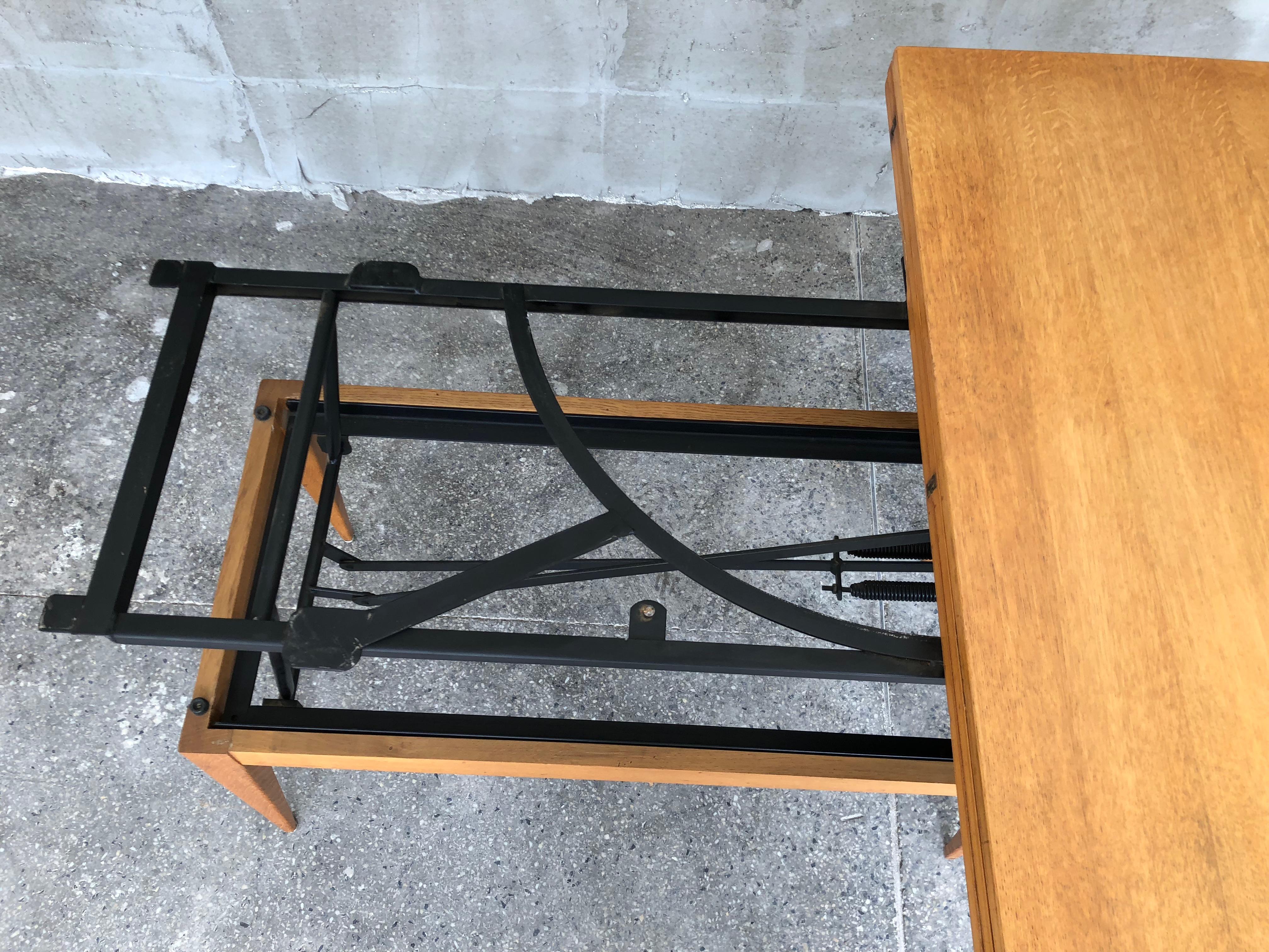 Industrial Extendable Table by Albert Ducros, 1950s For Sale 12