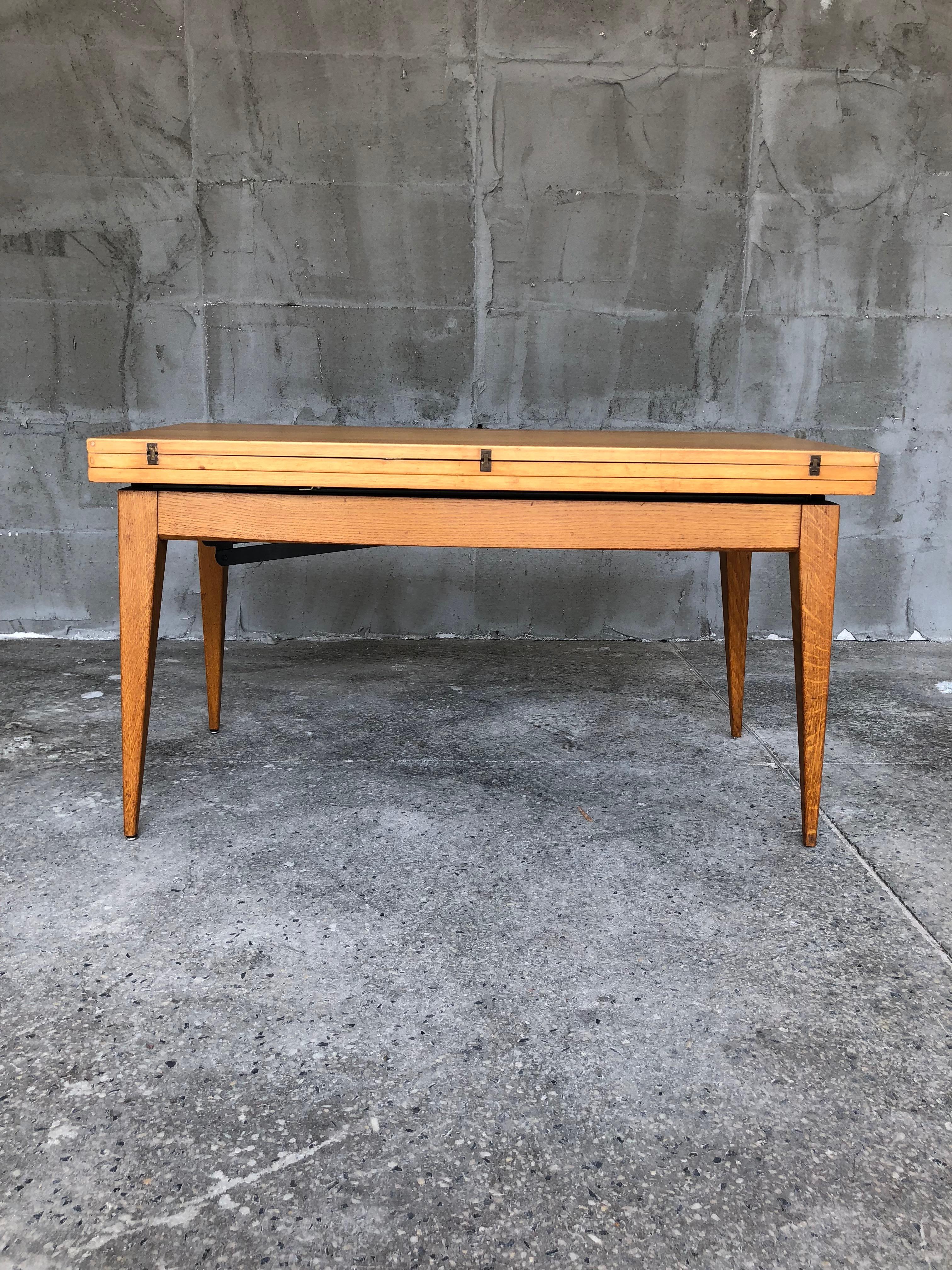 French Industrial Extendable Table by Albert Ducros, 1950s For Sale