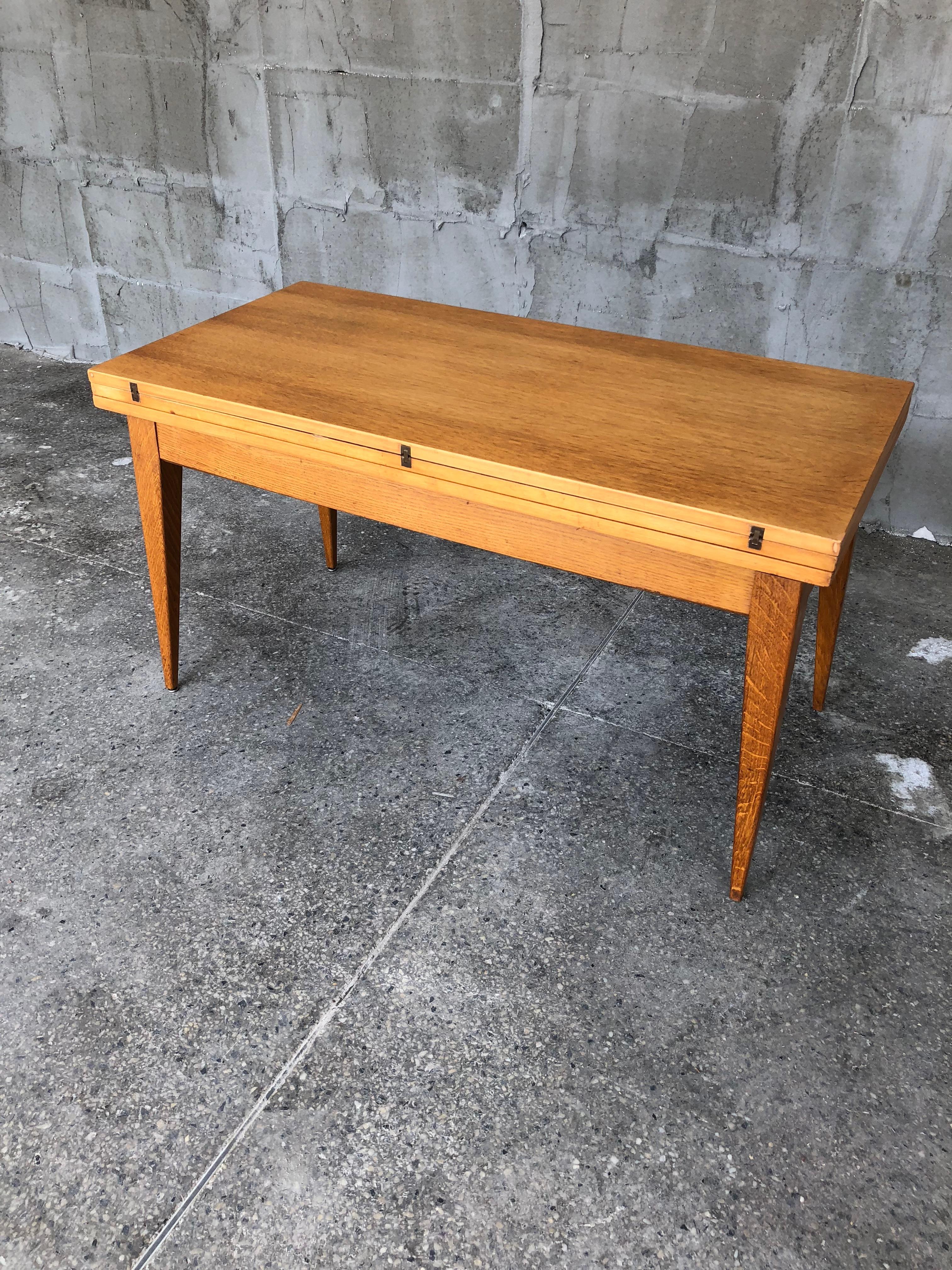 Mid-20th Century Industrial Extendable Table by Albert Ducros, 1950s For Sale