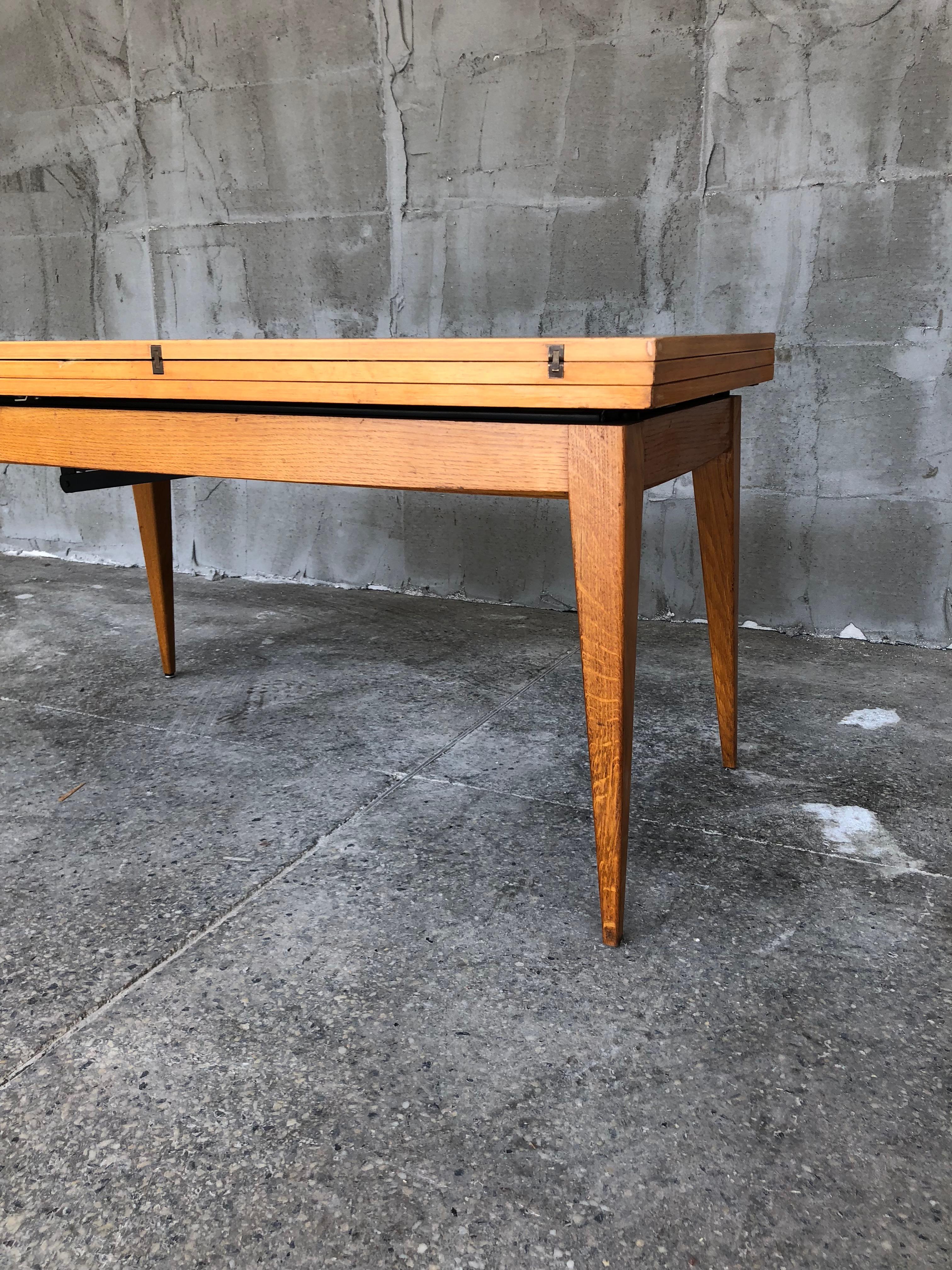 Iron Industrial Extendable Table by Albert Ducros, 1950s For Sale