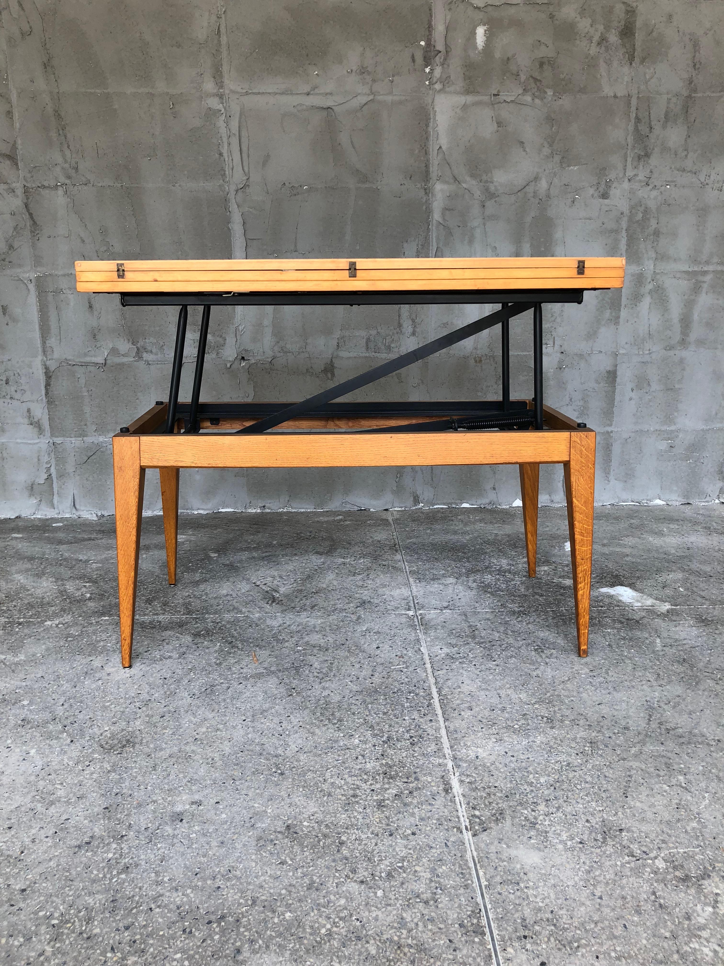Industrial Extendable Table by Albert Ducros, 1950s For Sale 2