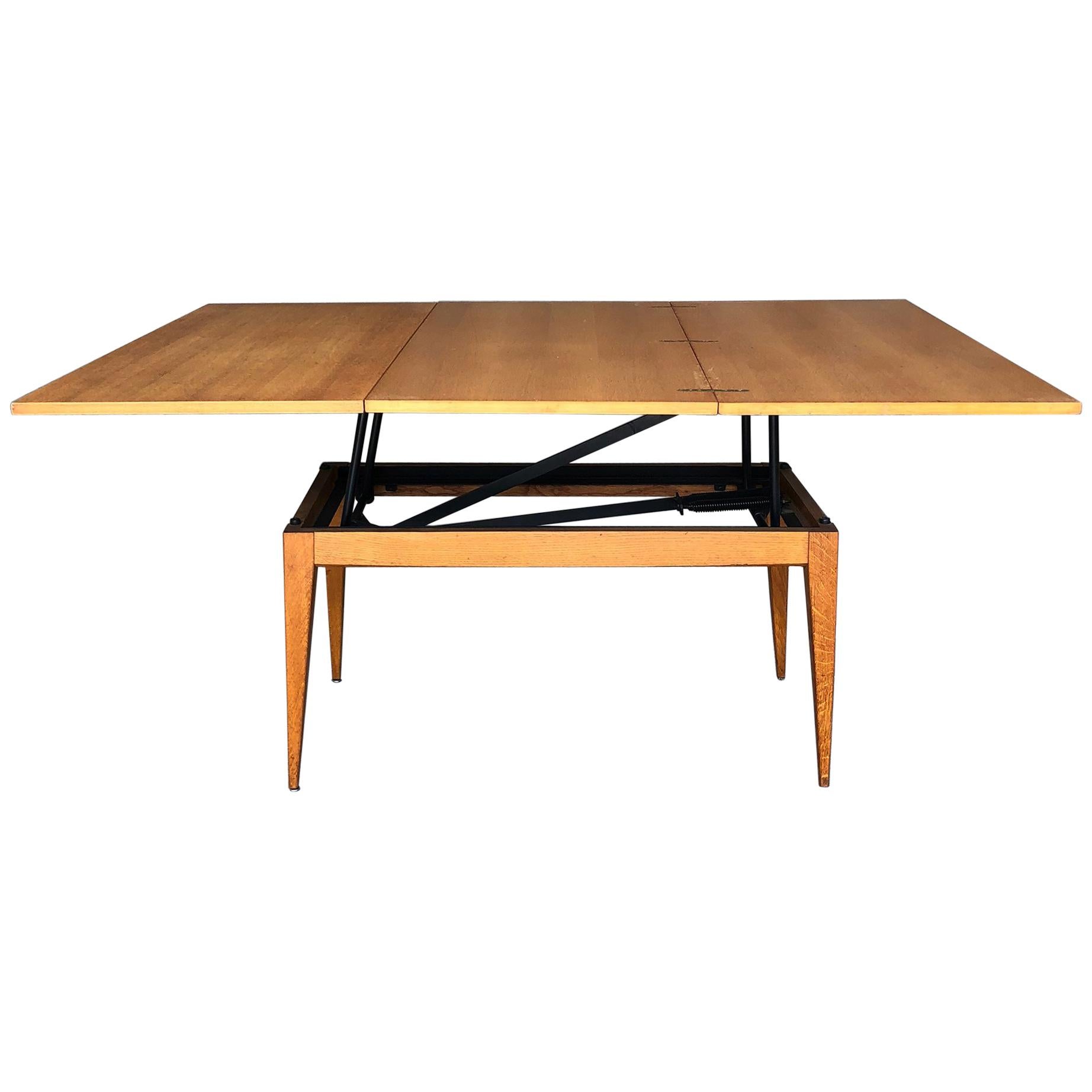 Industrial Extendable Table by Albert Ducros, 1950s For Sale