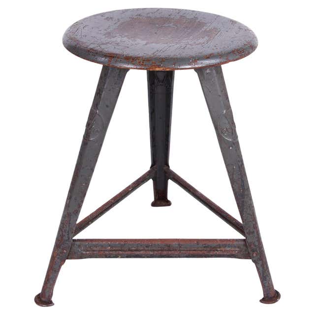 Industrial Factory Stool By Rowac Circa 1920s For Sale at 1stDibs