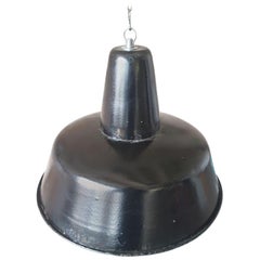 Vintage Industrial Factory Ceiling Lamp from Wikasy A23, 1950s