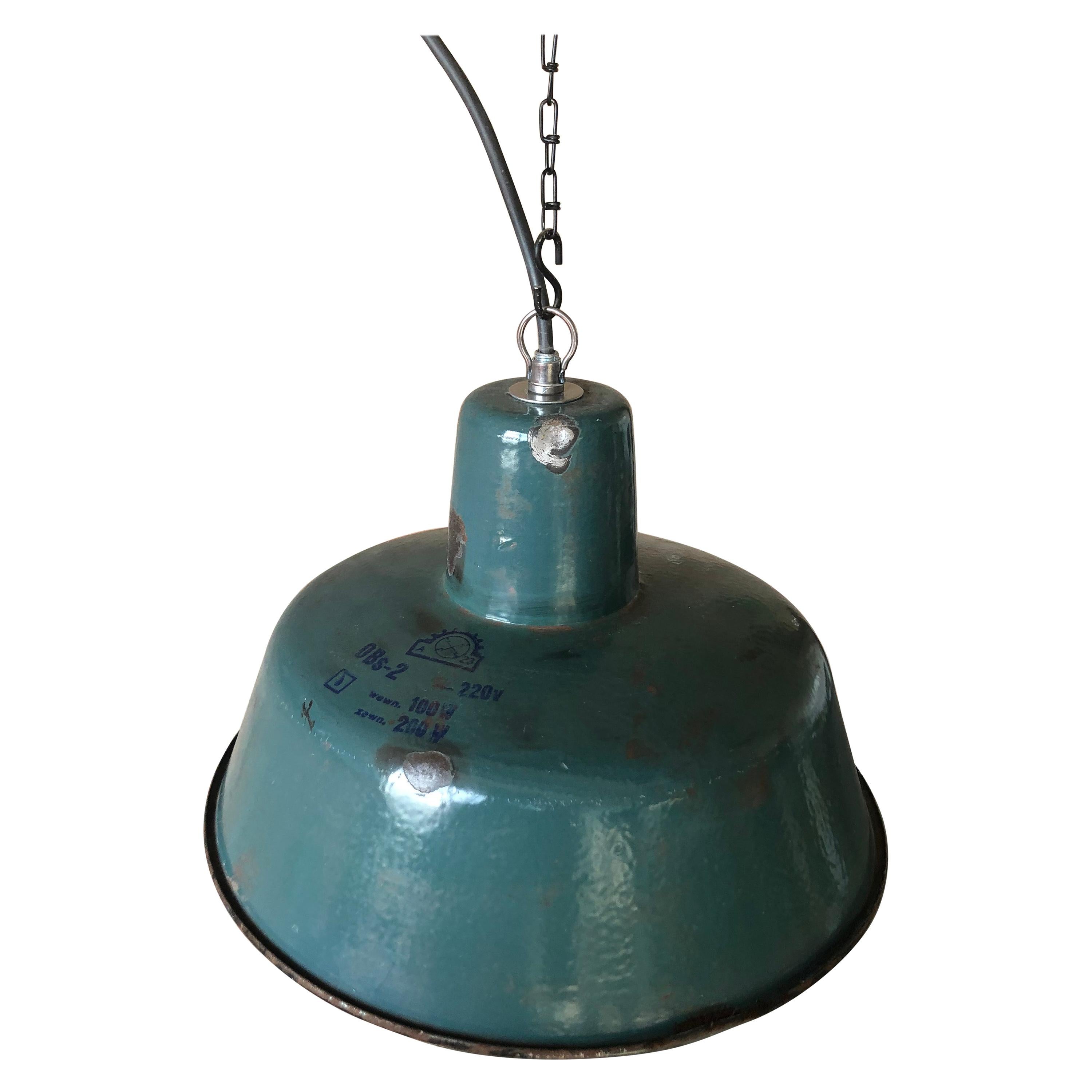 Industrial Factory Ceiling Lamp from Wikasy A23, 1960s For Sale