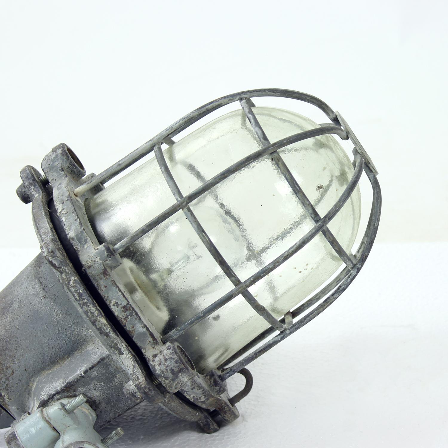 Industrial Factory Ceiling Light, Czechoslovakia 1940s For Sale 5
