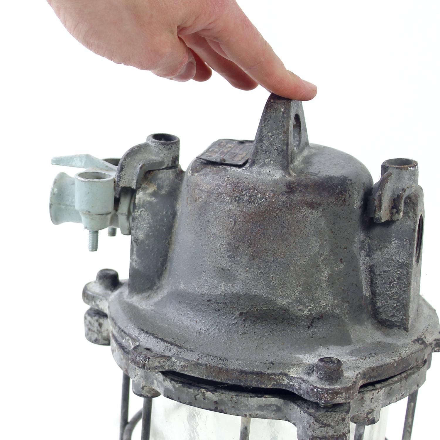 Industrial Factory Ceiling Light, Czechoslovakia 1940s In Good Condition For Sale In Zohor, SK