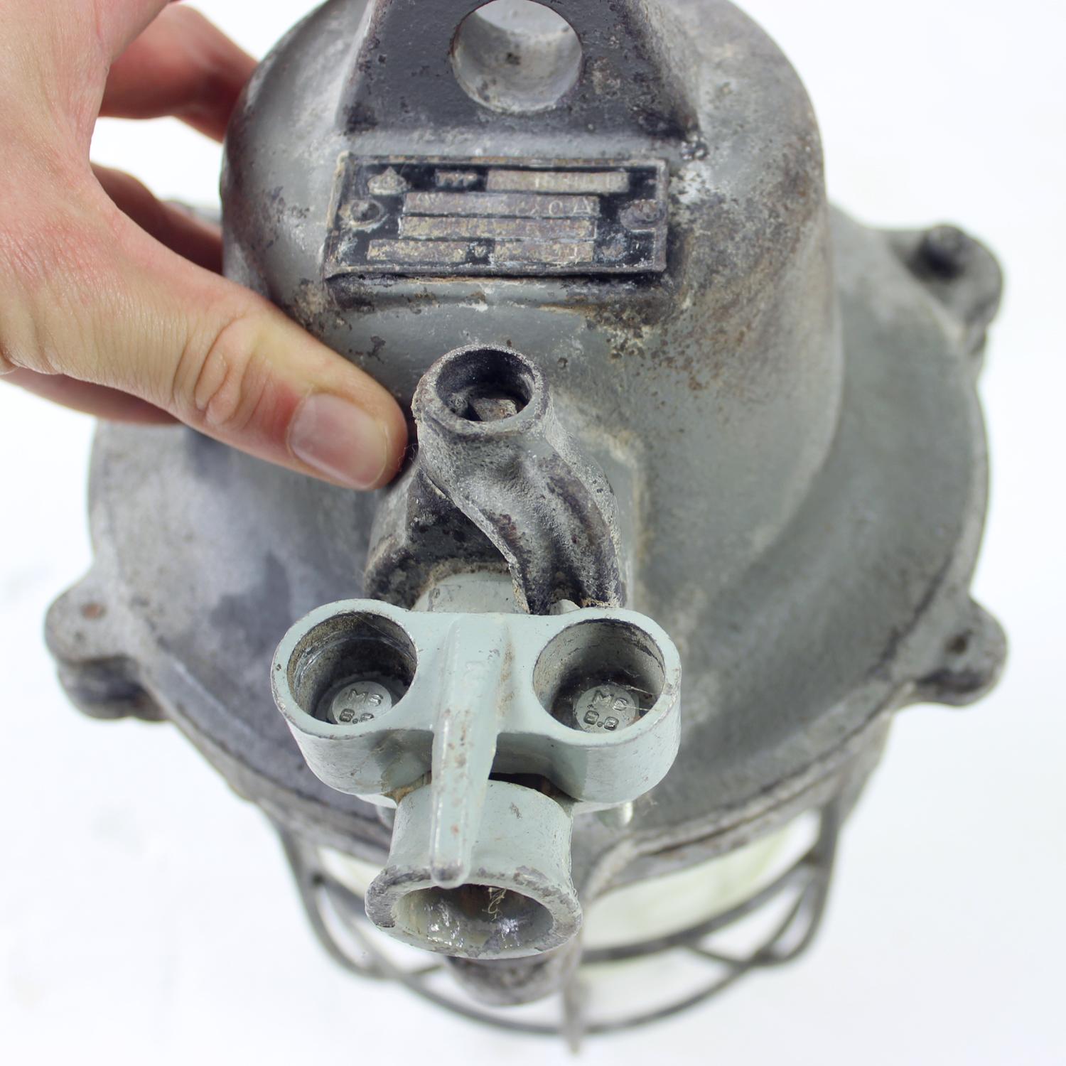 Industrial Factory Ceiling Light, Czechoslovakia 1940s For Sale 2
