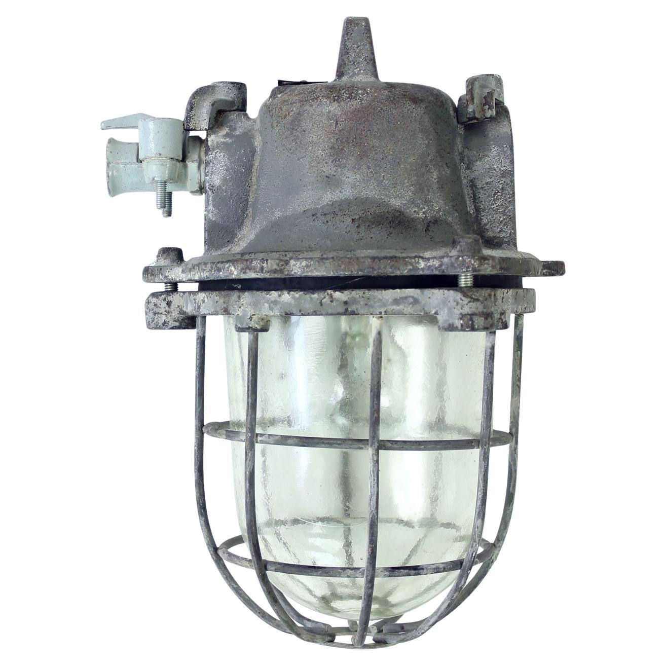 Industrial Factory Ceiling Light, Czechoslovakia 1940s For Sale