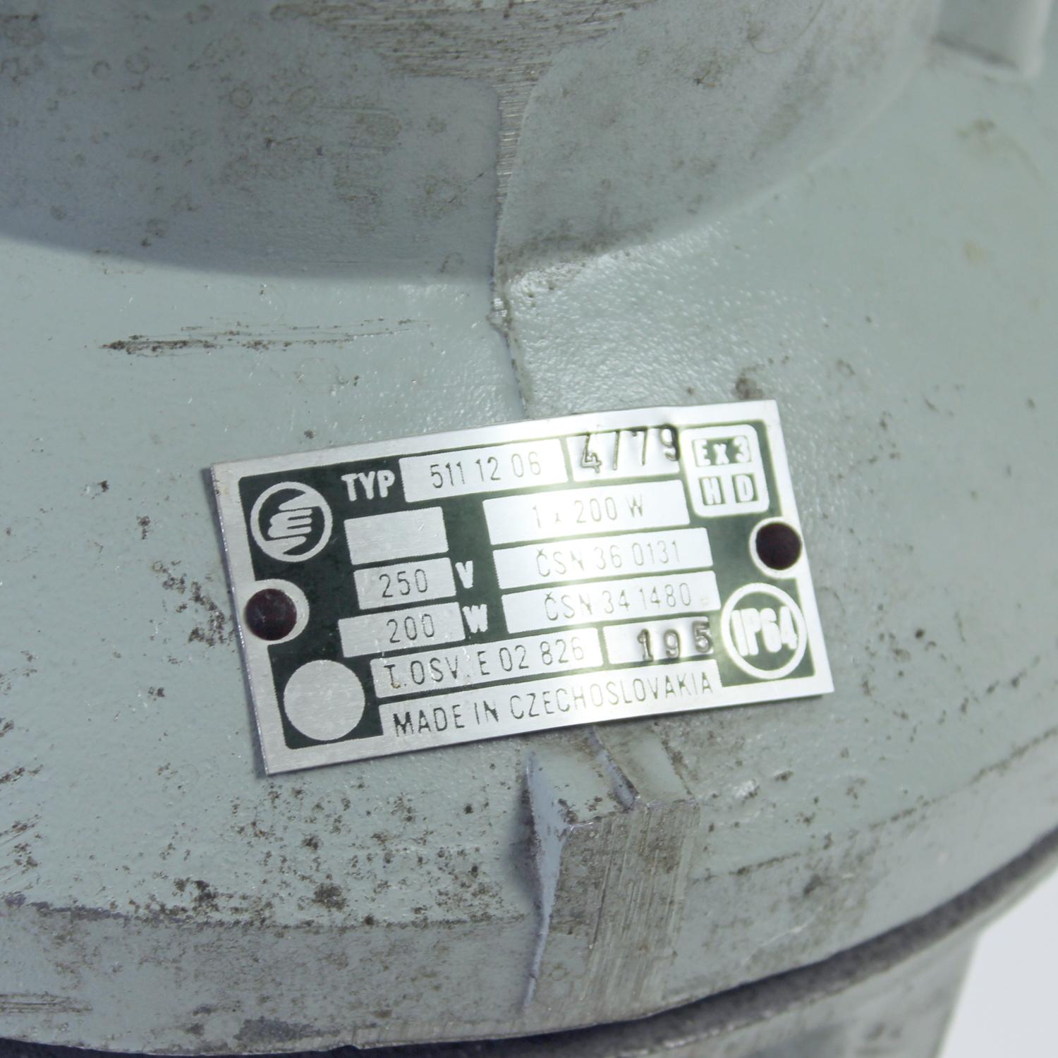 Industrial Factory Ceiling Light, Czechoslovakia 1950s For Sale 5