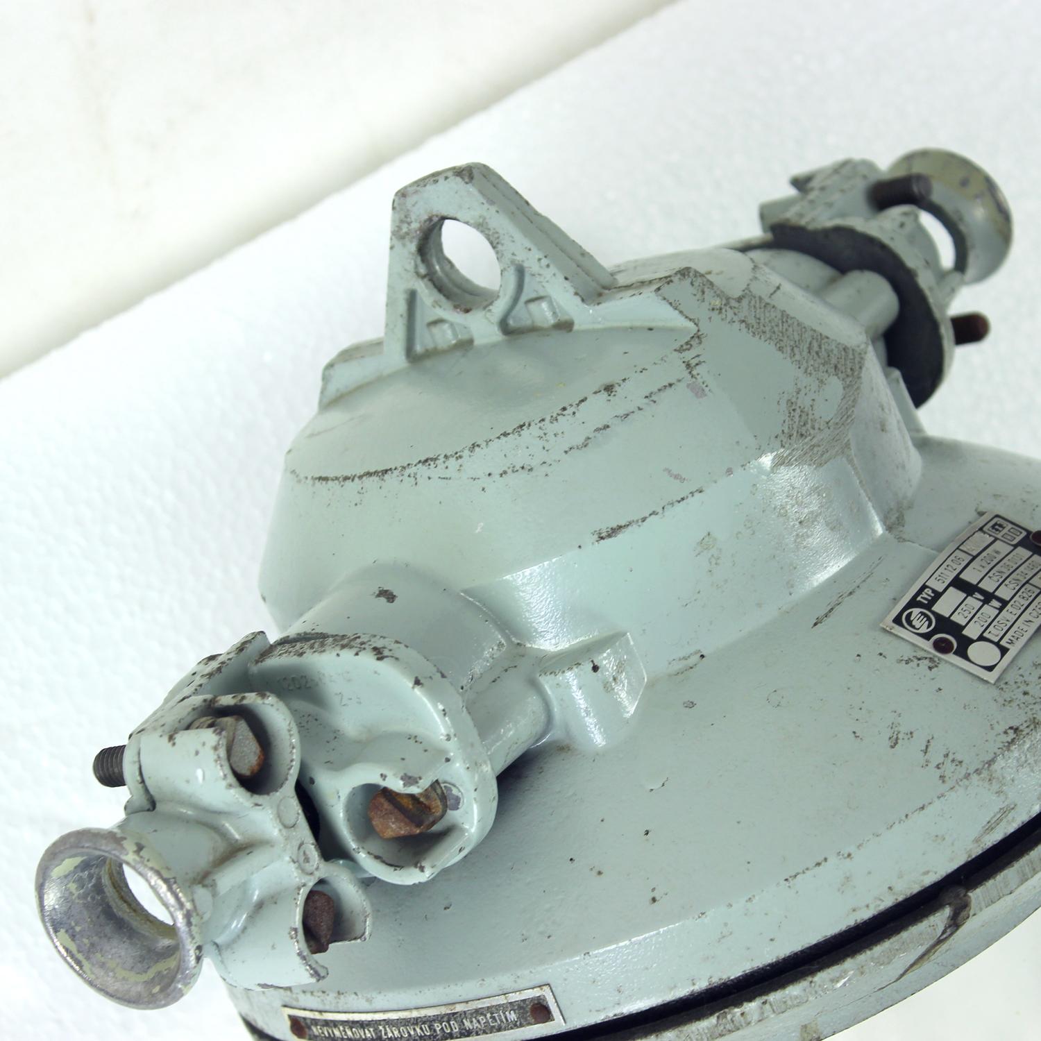 Industrial Factory Ceiling Light, Czechoslovakia 1950s For Sale 6