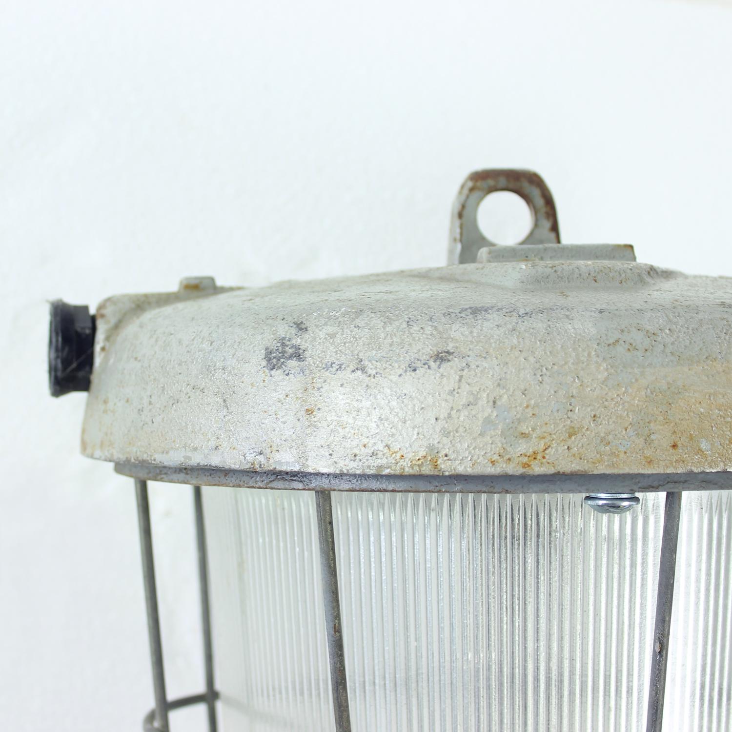 Industrial Factory Ceiling Light, Czechoslovakia 1950s For Sale 6