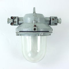 Industrial Factory Ceiling Light, Czechoslovakia 1950s