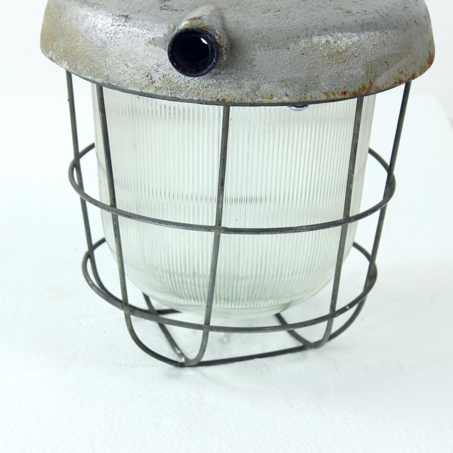 Industrial Factory Ceiling Light, Czechoslovakia 1950s For Sale 1