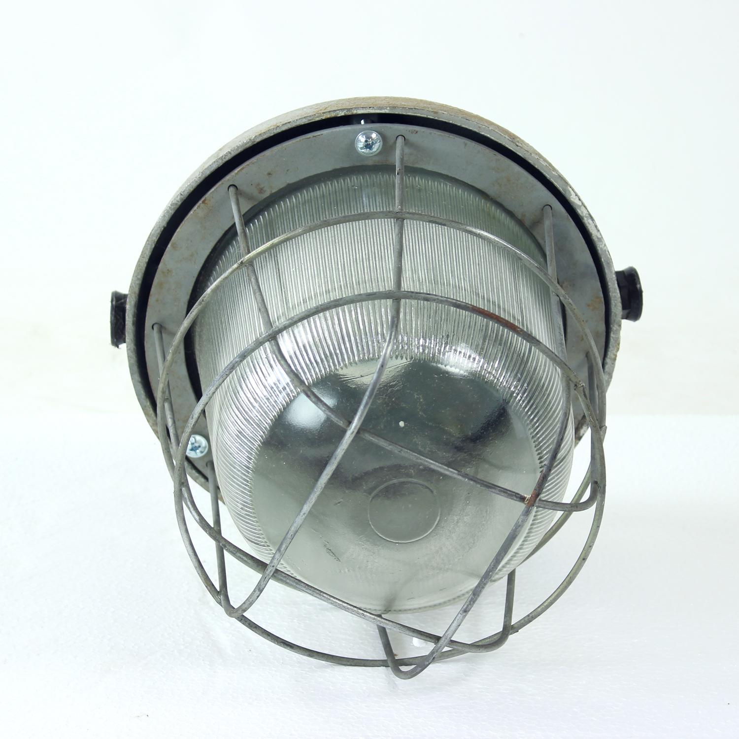 Industrial Factory Ceiling Light, Czechoslovakia 1950s For Sale 2