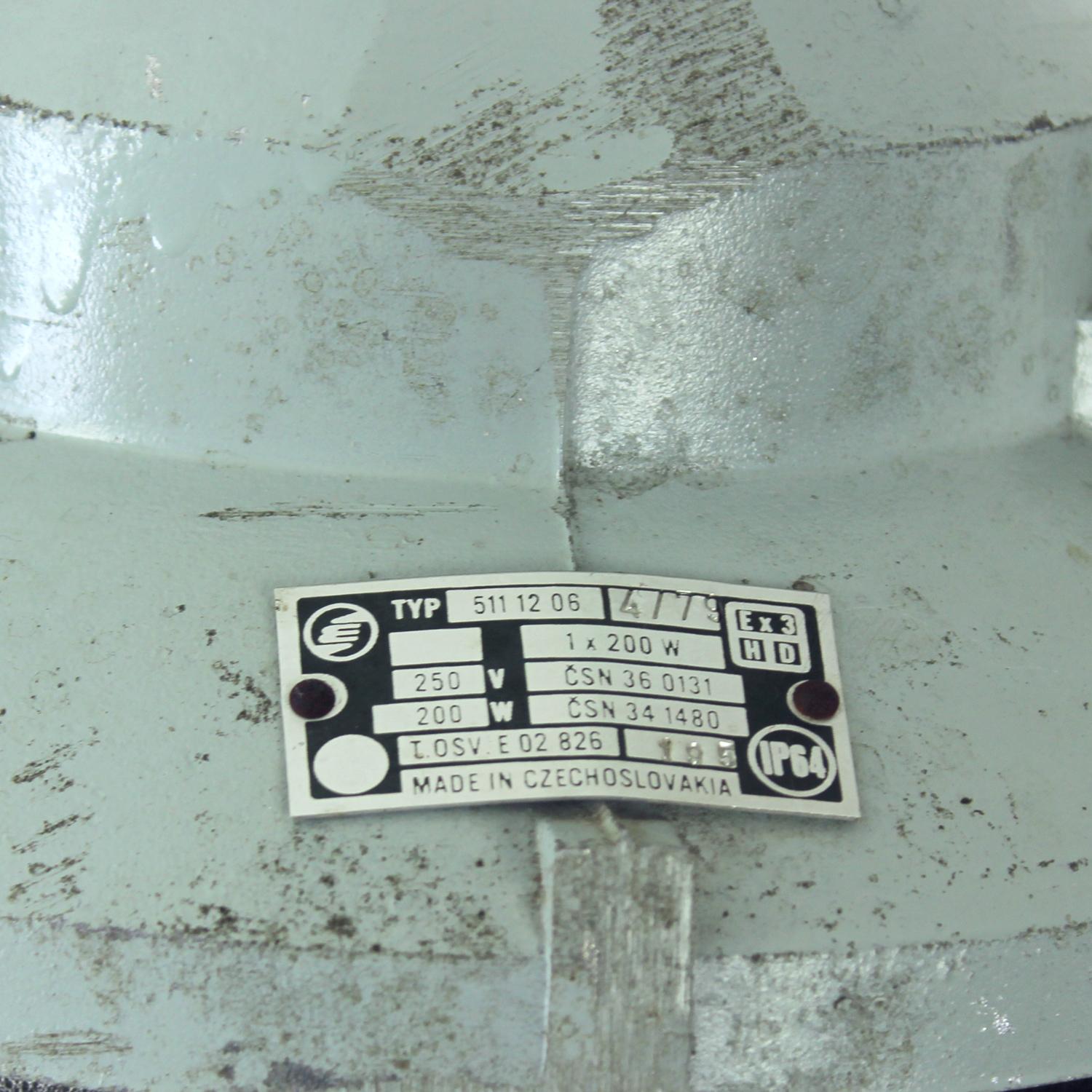 Industrial Factory Ceiling Light, Czechoslovakia 1950s For Sale 4