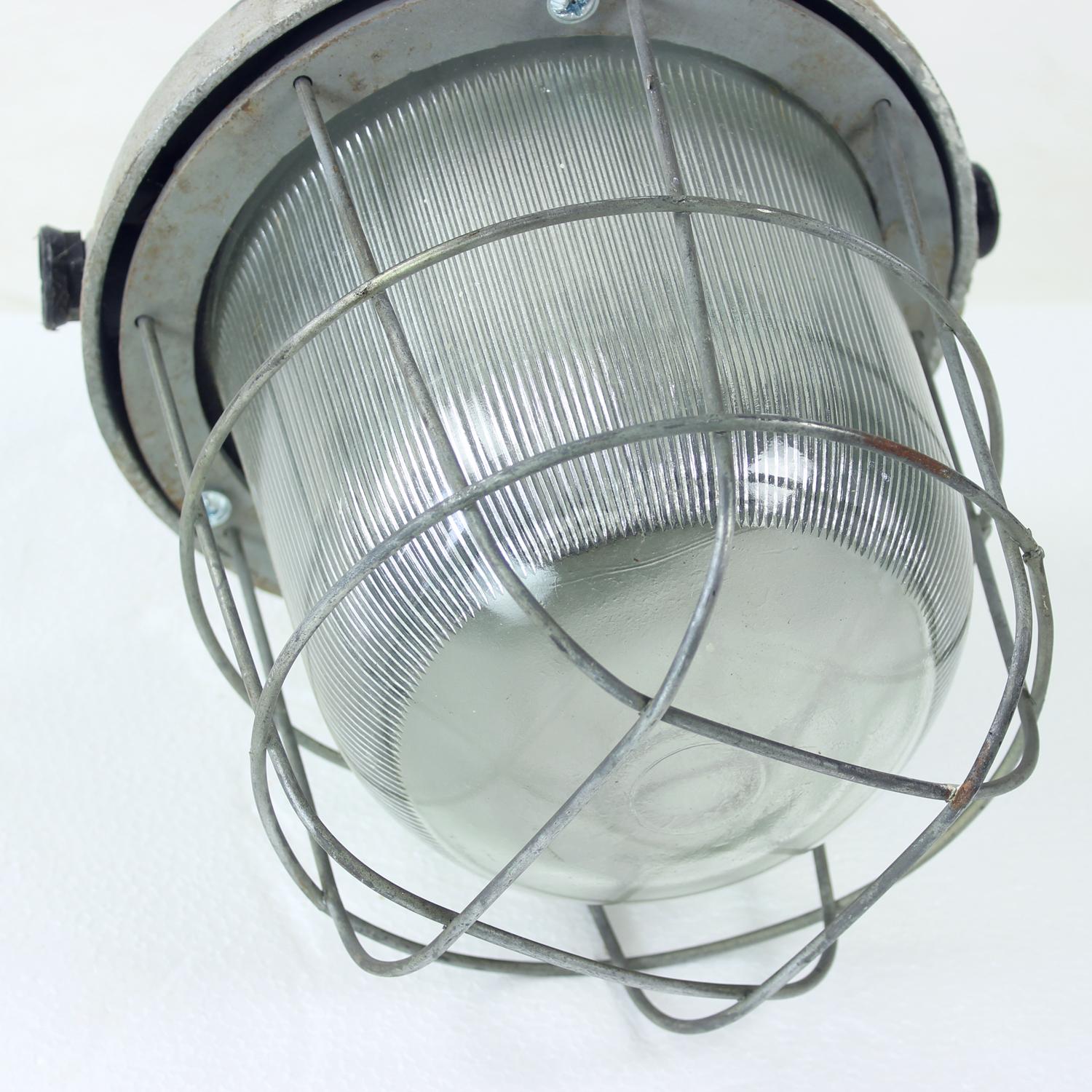 Industrial Factory Ceiling Light, Czechoslovakia 1950s For Sale 4