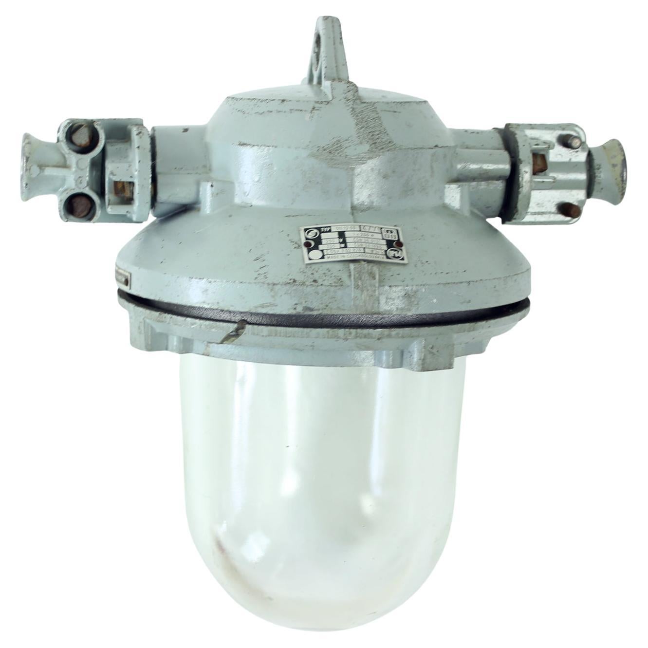 Industrial Factory Ceiling Light, Czechoslovakia 1950s