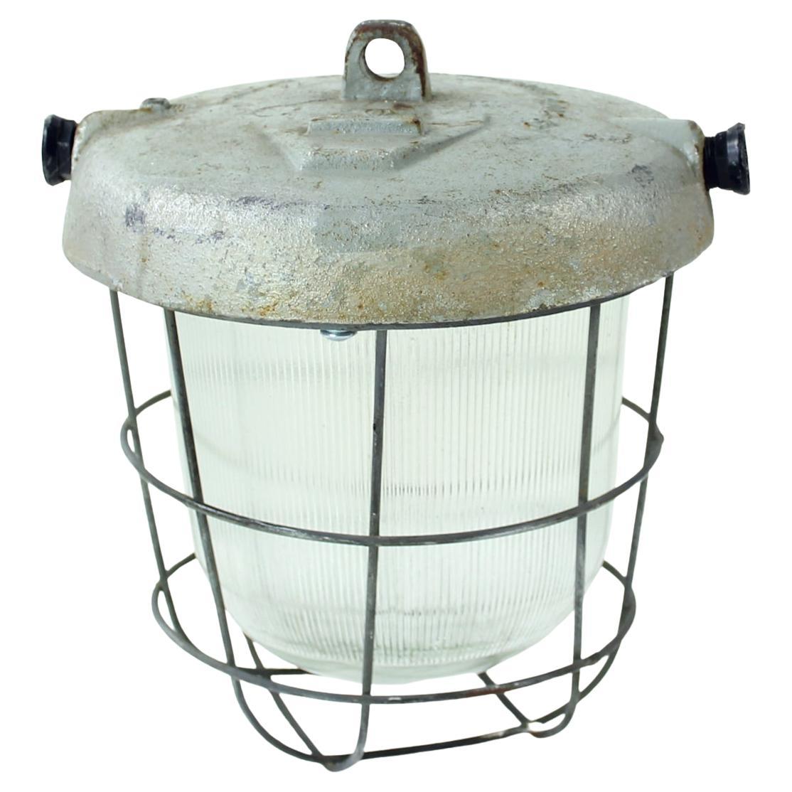 Industrial Factory Ceiling Light, Czechoslovakia 1950s
