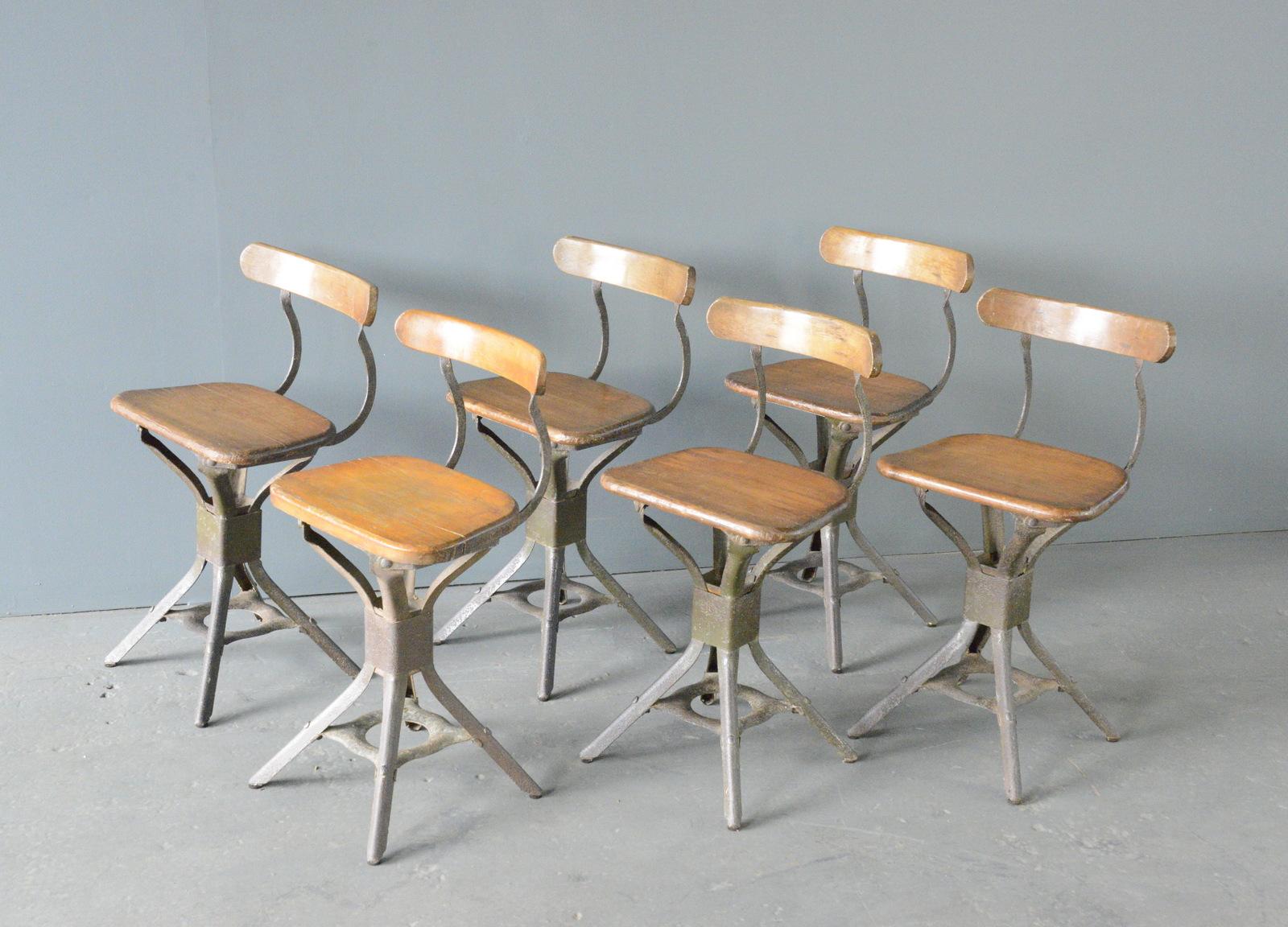 Sillas industriales de Evertaut circa años 40 en venta 3