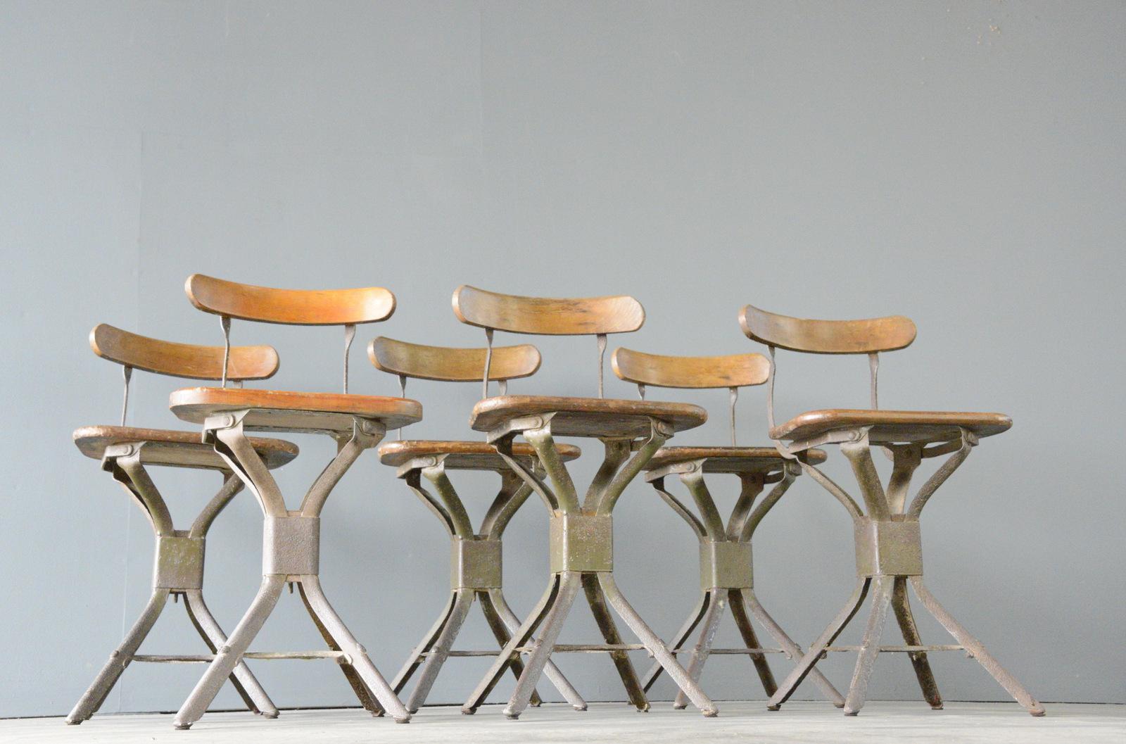 Sillas industriales de Evertaut circa años 40 Inglés en venta