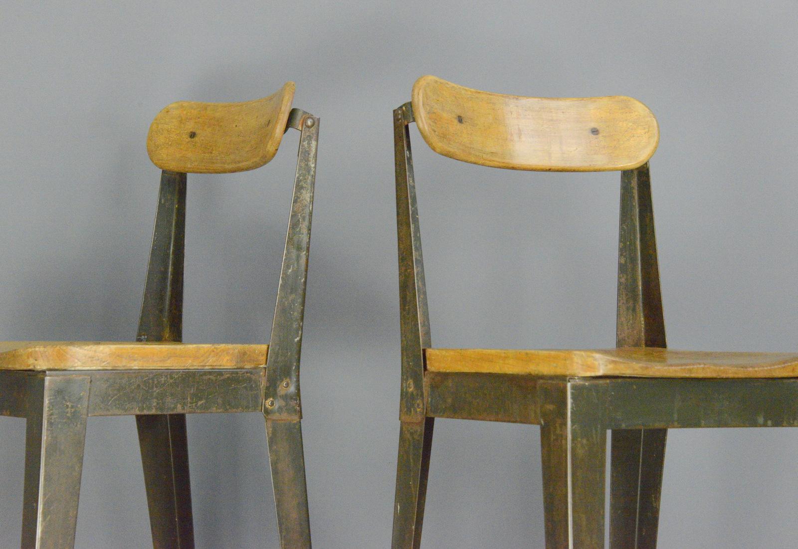Industrielle Fabrik-Stühle von Leabank, ca. 1940er Jahre im Angebot 1