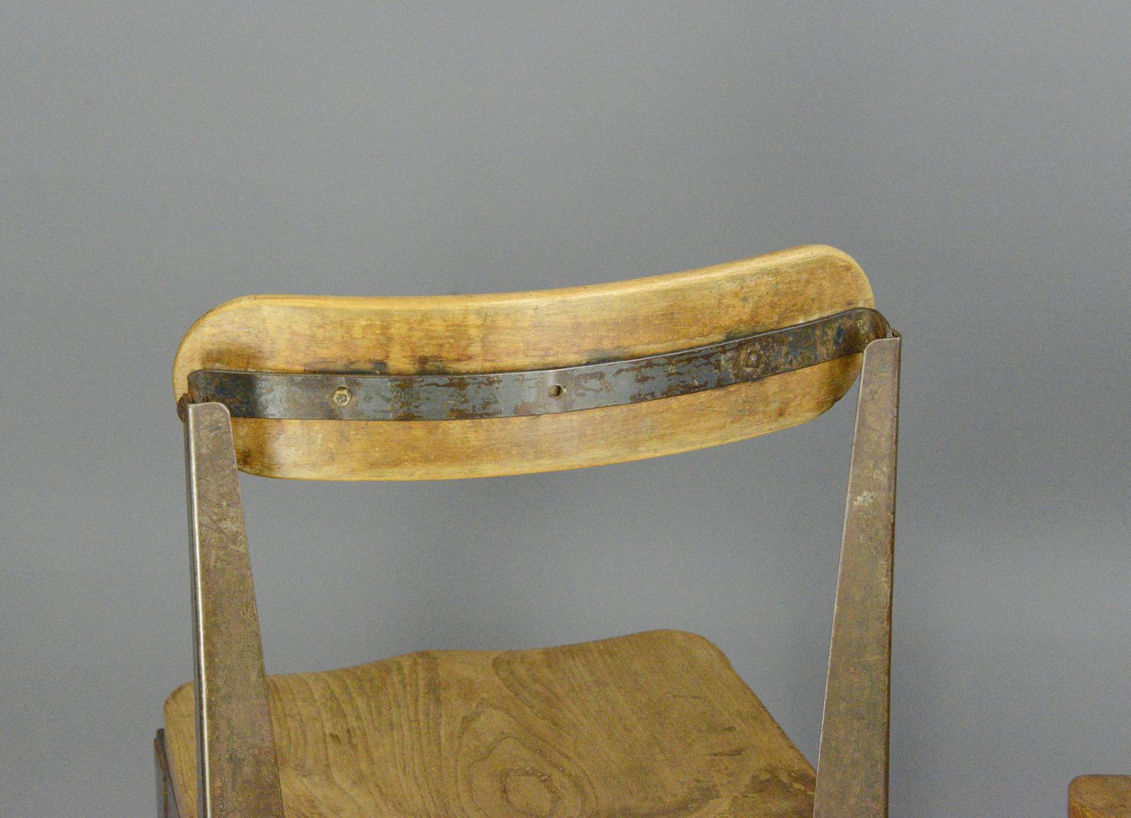 Industrial Factory Chairs by Leabank circa 1940s For Sale 3