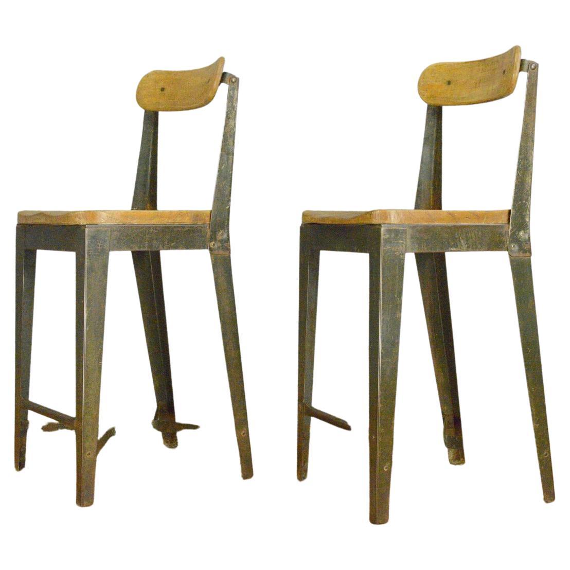 Industrial Factory Chairs by Leabank circa 1940s