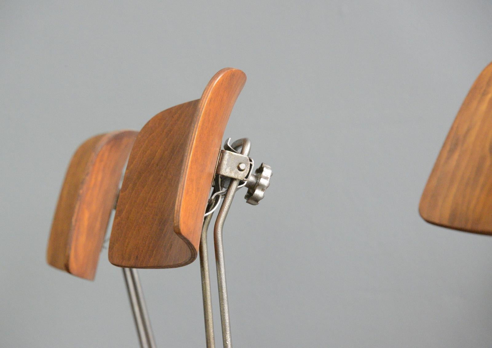 Mid-20th Century Industrial Factory Chairs by Rowac Bemefa, Circa 1940s