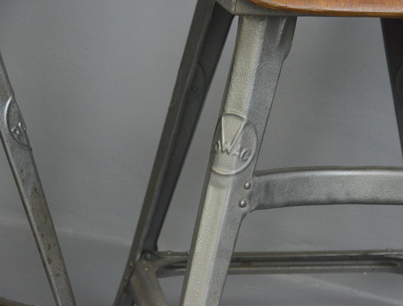 Industrial Factory Chairs by Rowac, circa 1920s In Good Condition In Gloucester, GB