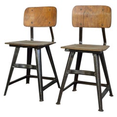 Industrial Factory Chairs by Rowa, circa 1920s