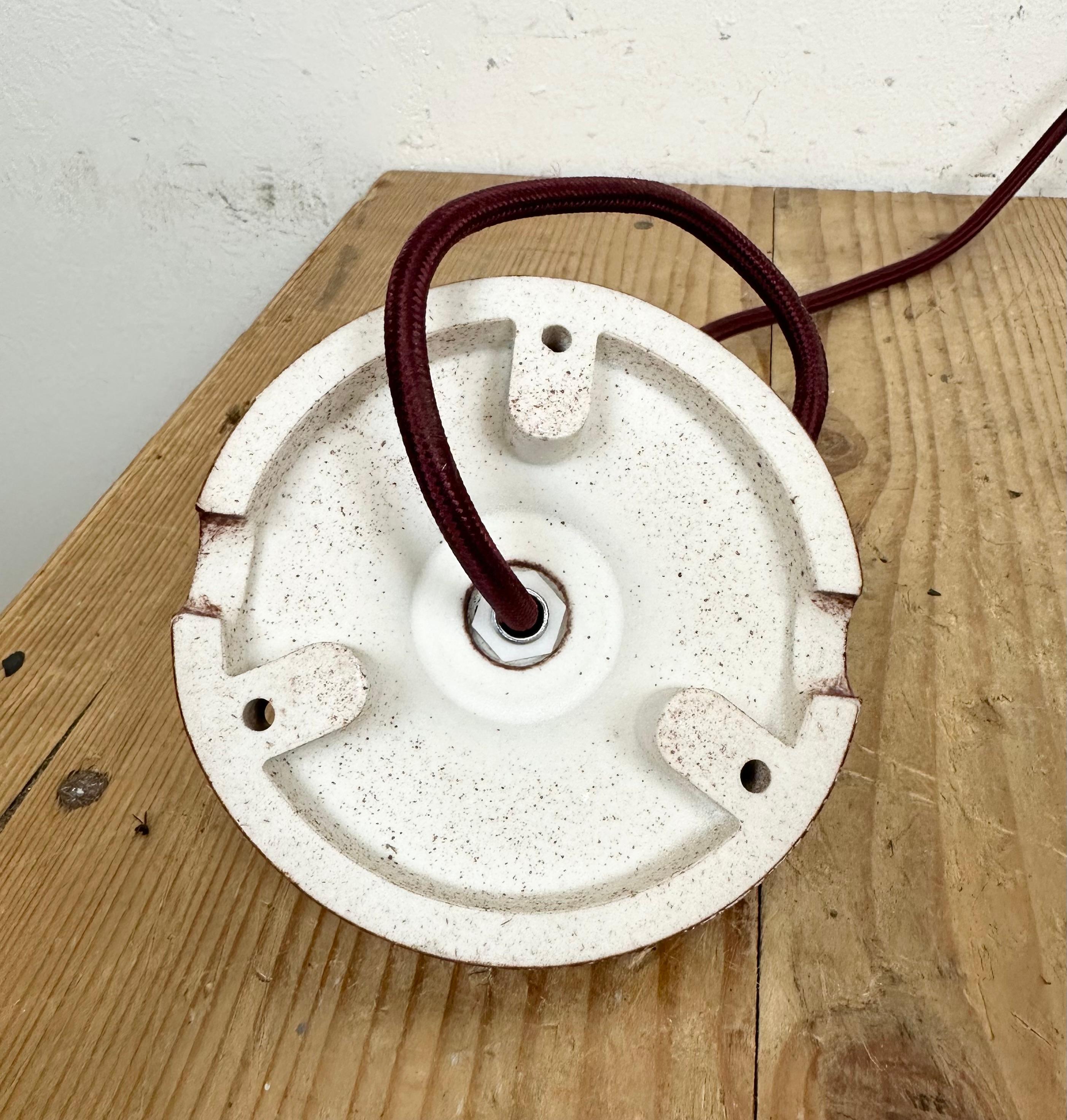 Industrial Factory Green Enamel Ceiling Lamp , 1960s 7