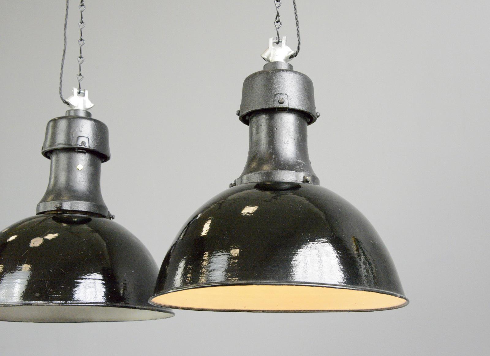 Industrial Factory Lights By Rech Circa 1920s For Sale 3