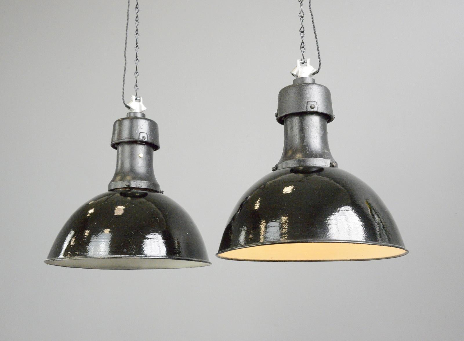 Industrial Factory Lights By Rech Circa 1920s For Sale 4
