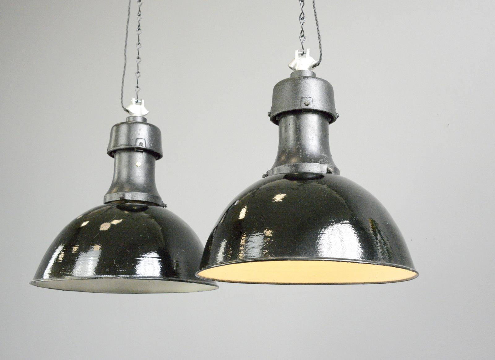 Industrial Factory Lights By Rech Circa 1920s For Sale 2