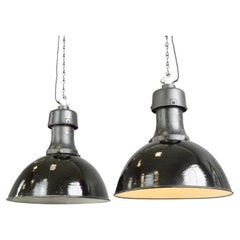 Antique Industrial Factory Lights By Rech Circa 1920s