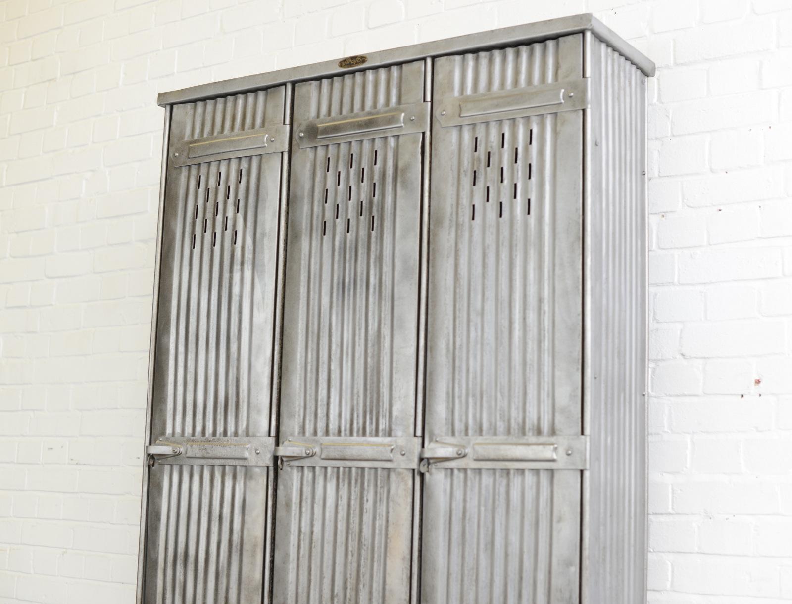 Industrial Factory Lockers by Strafor, circa 1920s 1