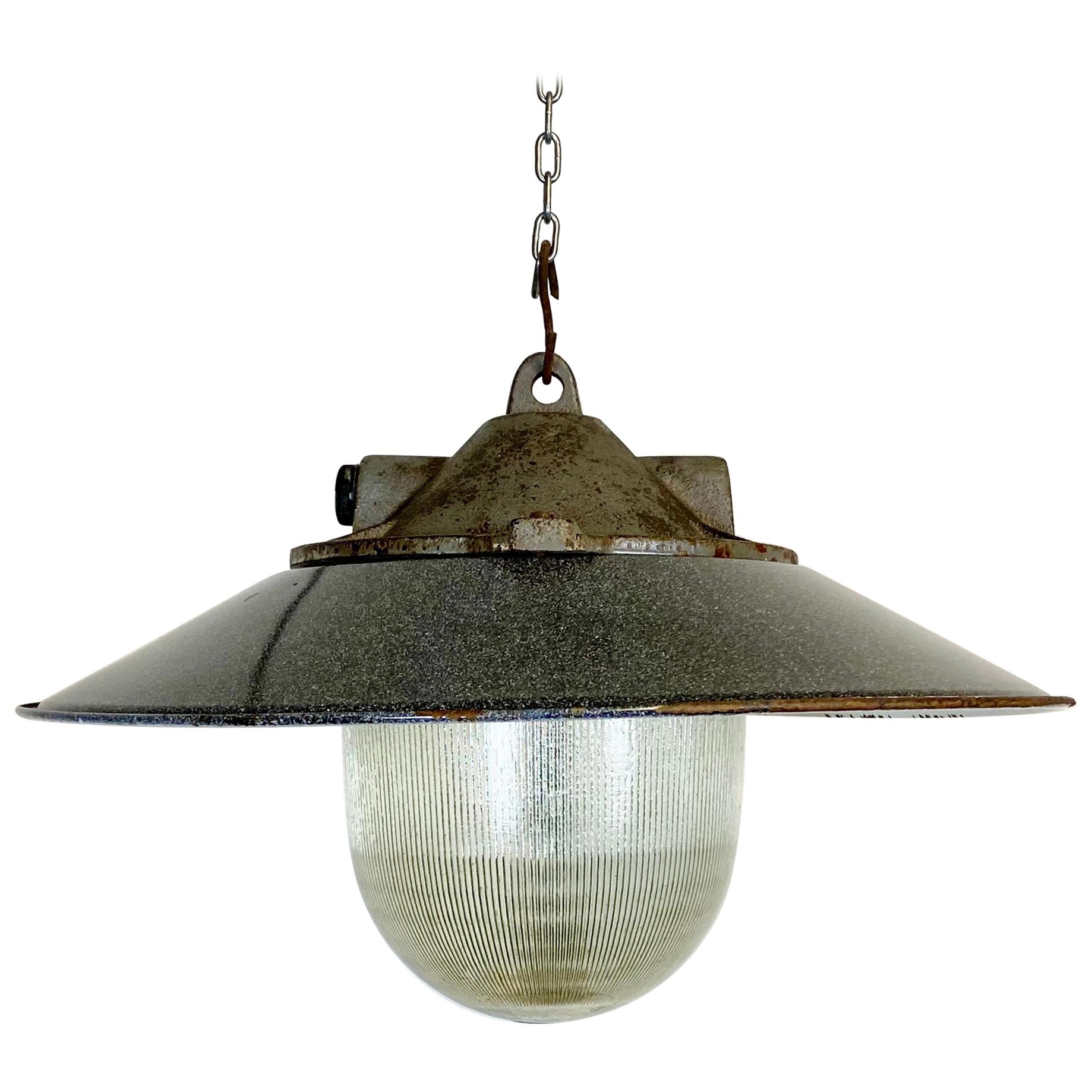 Industrial Factory Pendant Lamp, 1950s