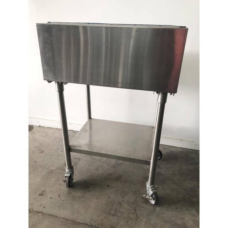 Industrial Factory Stainless Steel Standing Desk For Sale at 1stdibs