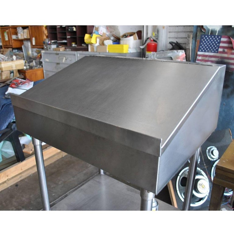 Industrial Factory Stainless Steel Standing Desk For Sale at 1stdibs