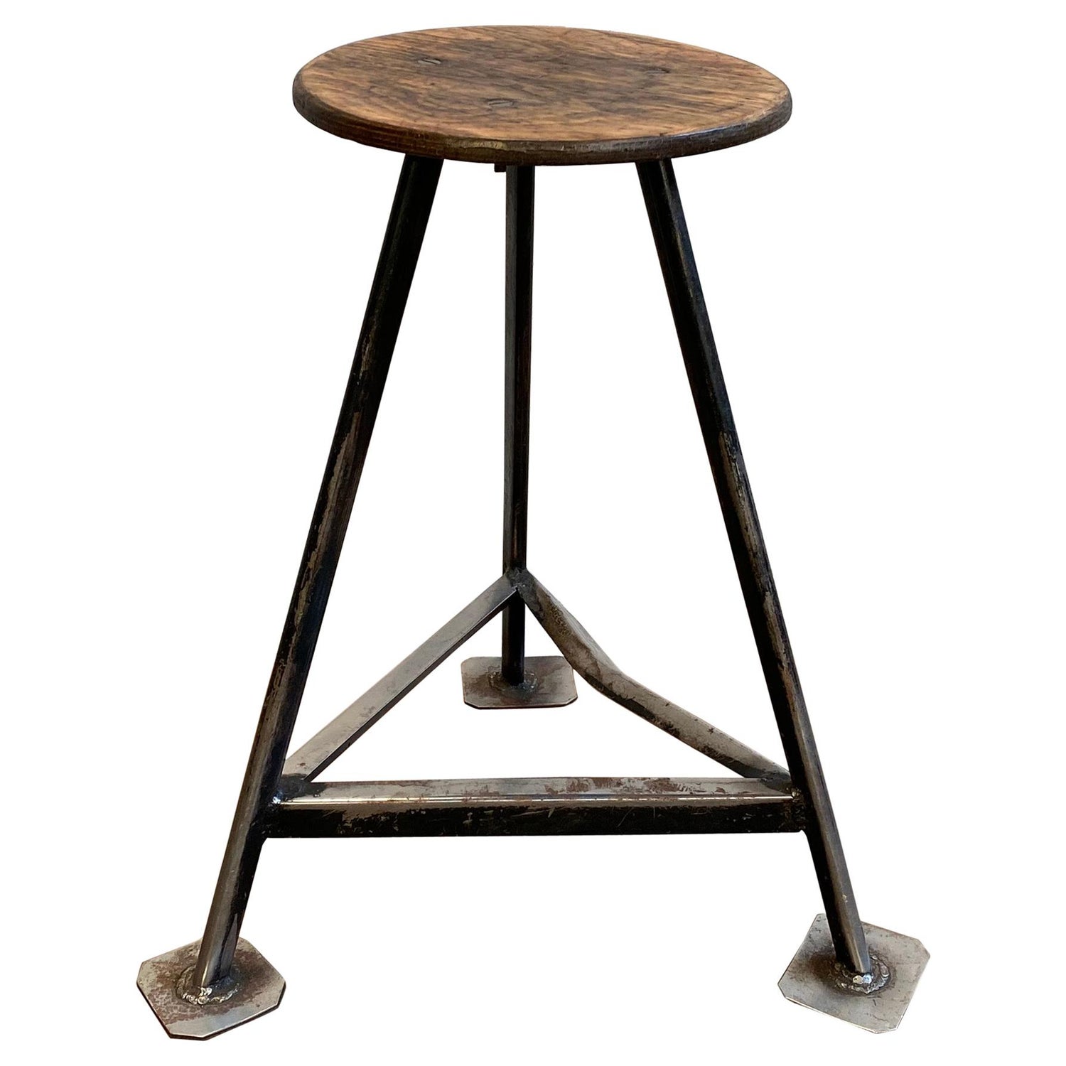 Vintage Industrial Factory Shop Stool For Sale At 1stdibs